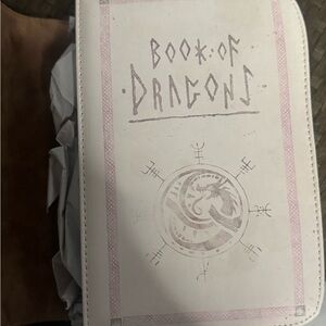 White 'Book of Dragons' Shoulder Bag